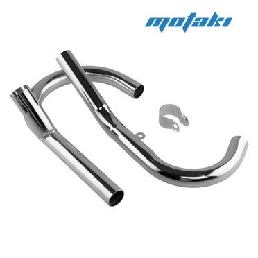 Патрубки глушителя Урал под один глушитель (хром, тип Рога, Китай)