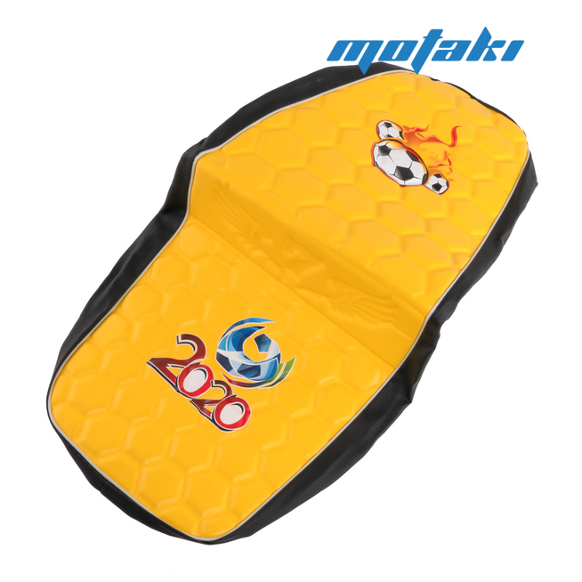 Чехол седла Альфа (рисунок СОТЫ, желтый)