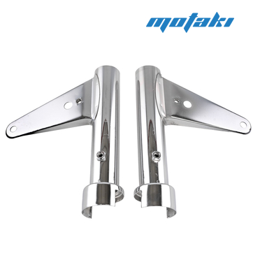 Кожухи вилки Альфа (ХРОМ левый и правый с гайкой под катафот) ТИП4