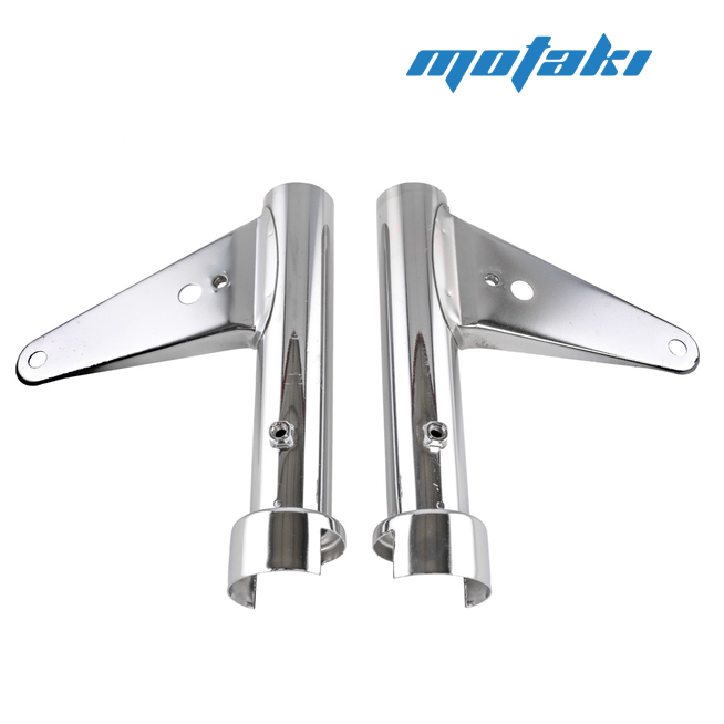 Кожухи вилки Альфа (ХРОМ левый и правый с гайкой под катафот) ТИП4