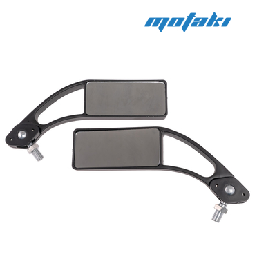 Зеркала 140 (пластиковые, черные, с аэродинамической подсветкой, М8/М10 x 95 x 45 мм.)