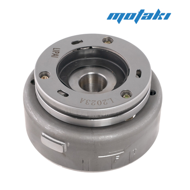 Ротор генератора мото CG-CB (d90, резьба внутри, муфта 3 ролика)