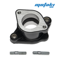 Переходник карбюратора PZ30 на CB/CG 125-250cc, патрубок карбюратора PZ30 (впускной коллектор d30 мм) ПРЯМОЙ ЧЕРНЫЙ