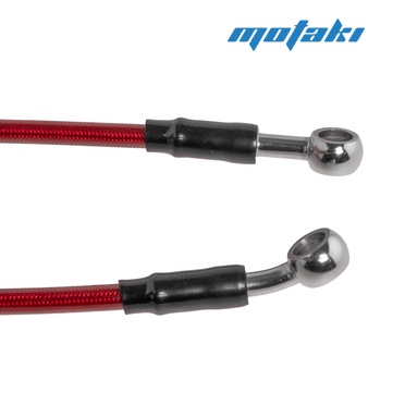 Шланг гидравлического тормоза (d10*410 мм +0/28Г красный/хром)