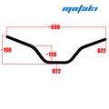Руль Альфа, CG-CB 125-150 (D22*L690*h120/190) ХРОМ