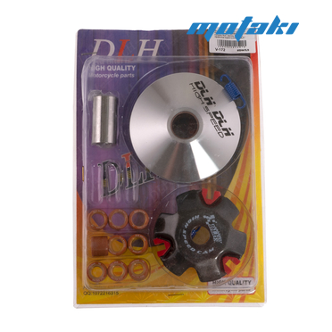 Вариатор скутер 4T 139QMB (передний, ролики, палец, пружины, СПОРТ DLH)