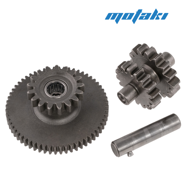 Шестерни электростартера CG-CB (большая 60*17Z и малая 17*16Z x L41 мм, ось)