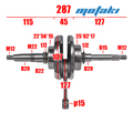 Коленвал Динго T150, ATV150 (157 QMJ)