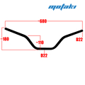 Руль Альфа, CG-CB (D22*680*h110/180 AL RED + распорка SV)