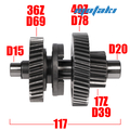 Вал КПП Динго T200, SF200, ATV200 (шестерни 17/36/49Z*L117) 162QMK