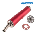 Глушитель прямоточный Альфа, скутер (280 x 60 мм., N10 КРАСНЫЙ, переходник D65 мм.)