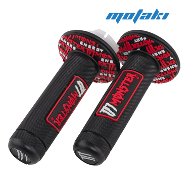 Ручки руля MONSTER PROTAPER (грипсы красные на руль 22 мм.)
