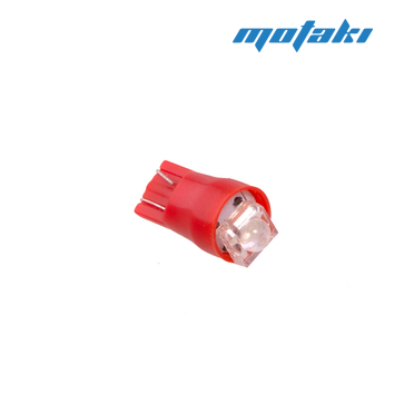 Лампа 12В LED, 1 диод, разъем T10 без цоколя, квадратная с круглым приливом, красная