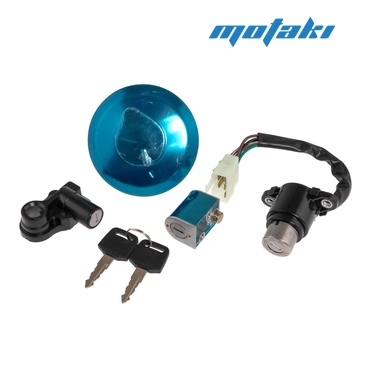 Комплект замков CG-CB, TTR250Rb (зажигания, бардачка, крышка бака КРУГЛАЯ)