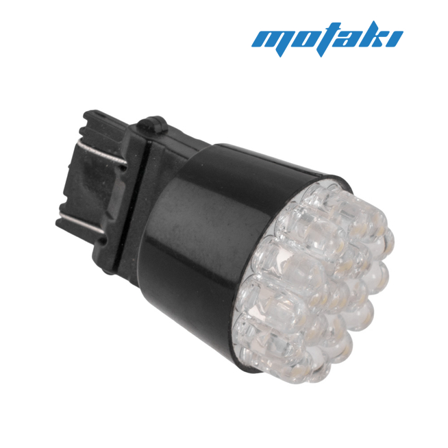 Лампа 12В LED, 19 диодов 5мм., разъем 3157 без цоколя, белая