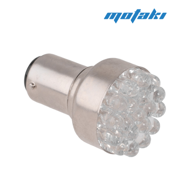 Лампа S25/BA15D (12В 19 LED 5 мм. диодов в цоколе, белая)