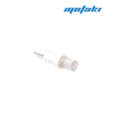 Лампа 12В LED, 1 диод, разъем T5 без цоколя, вогнутая белая