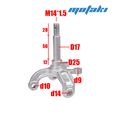 Кулак поворотный ATV150-250 (левый) ТИП5