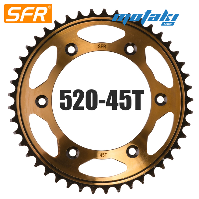 Звезда задняя мото BSE J1/J2 (520-45T d125*6H*75/150) SFR GOLD