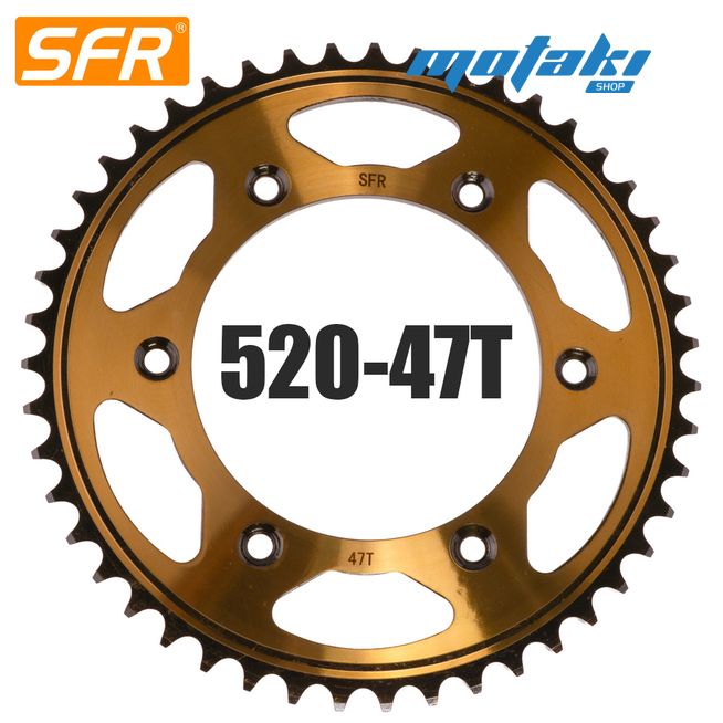 Звезда задняя мото BSE J1/J2 (520-47T d125*6H*75/150) SFR GOLD