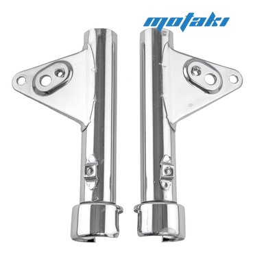 Кожухи вилки Альфа (ХРОМ левый и правый с гайкой под катафот) ТИП3