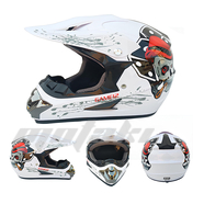 Шлем DOT SKULL (белый, размер M 57-58, кросс)