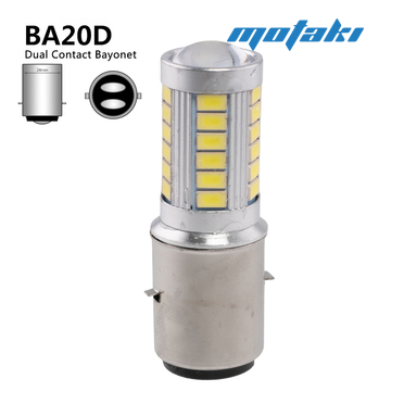 Лампа 12В BA20d H6 в фару Альфа, скутер, питбайк (светодиодная 33-SMD)