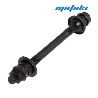 Ось передней втулки вело MTB (3/8"*140, гайки, конусы-пыльники) BL