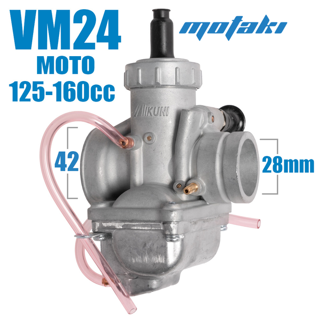 Карбюратор Mikuni VM24 для мото, питбайка 140cc (Т28*Ф42)
