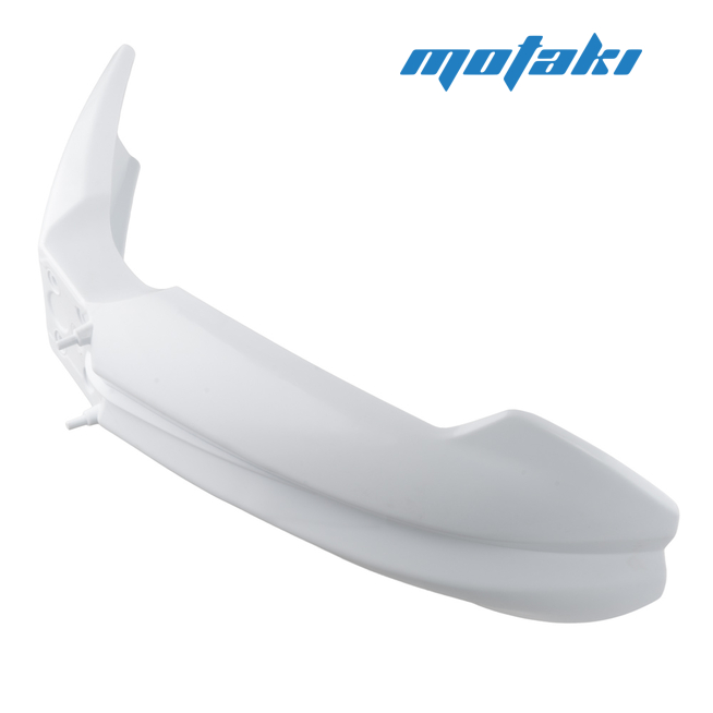 Крыло для кроссовых мото (белое, Д675 x Ш120-200 x В240 мм. под колесо 21")