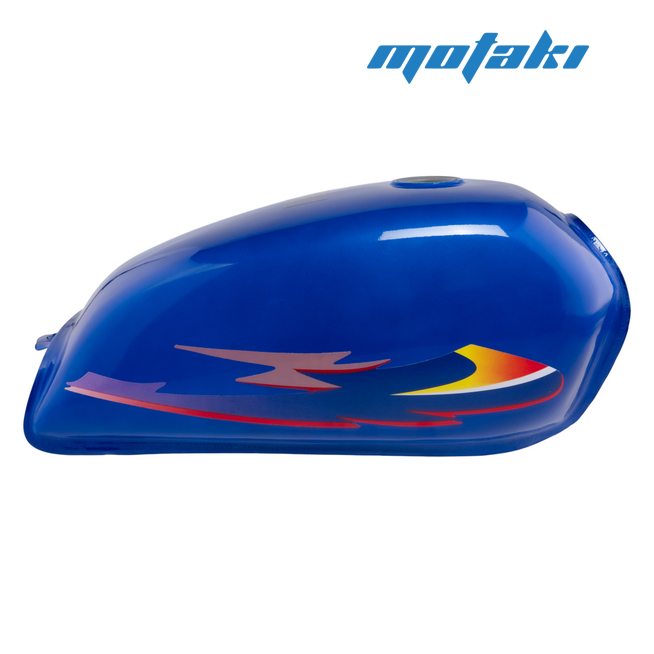 Бак топливный Альфа (синий глянцевый с наклейками ТИП3)