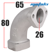 Патрубок карбюратора YX140-160 (коллектор впускной d26/26*h80) ZL174