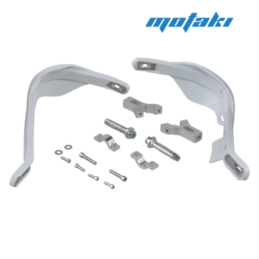 Защита рук TTR250, KAYO-250 (2 шт. белая АРМИРОВАННАЯ, крепление на руль)