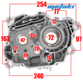Картер CB250-F (левая и правая половины) ZS 172FMM-3A