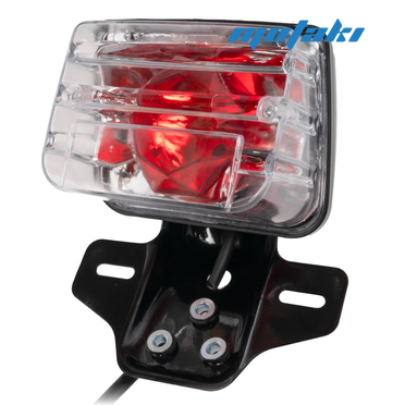 Стоп-сигнал Альфа, CG125 (белое стекло, красный рубин в центре)