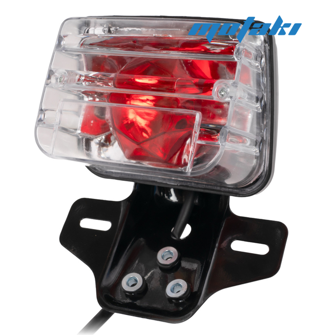 Стоп-сигнал Альфа, CG125 (белое стекло, красный рубин в центре)