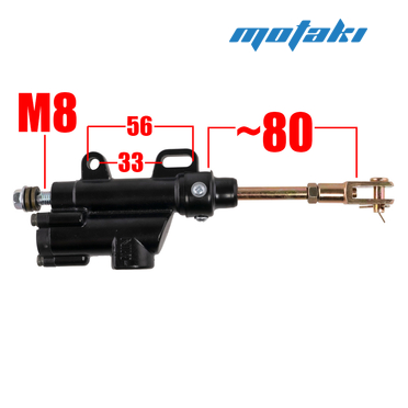 Цилиндр тормозной TTR125 (задний М8, шток 80) BLACK