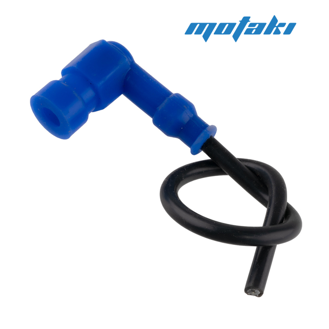 Колпак свечи силиконовый MPM (Г-тип с проводом 25 см) СИНИЙ