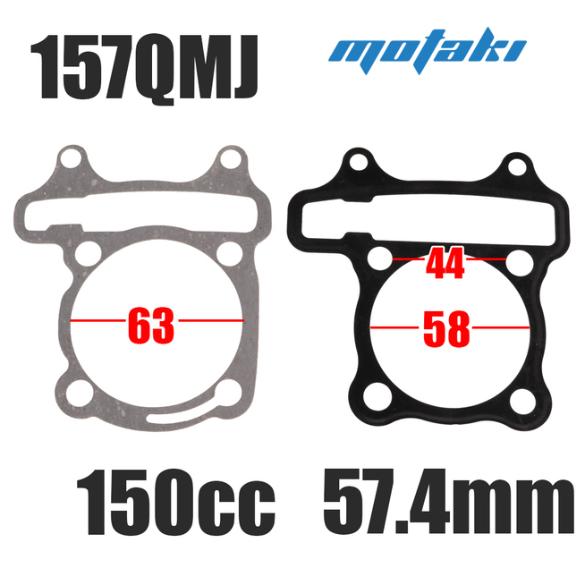 Прокладка головки и цилиндра скутер 157QMJ 150cc (d57.4mm ST)