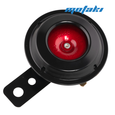 Сигнал звуковой мото, скутер, Альфа (12В, черный + красный) #700-10-BLRD