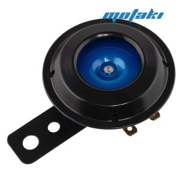 Сигнал звуковой мото, скутер, Альфа (12В, черный + синий) #700-2-BLBLU