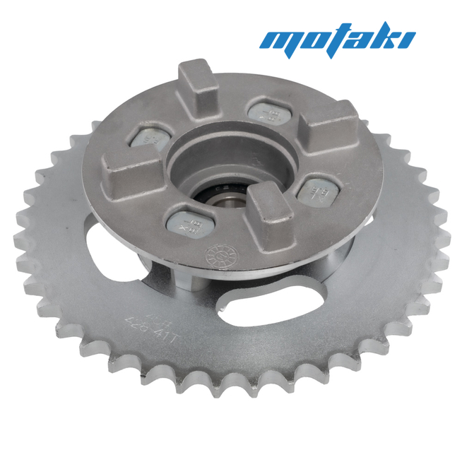 Звезда задняя Альфа в сборе (428*41T, ступица, болты, подшипник) SV