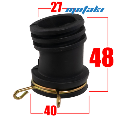 Патрубок воздушного фильтра Delta (d27/31*h48 резиновый)