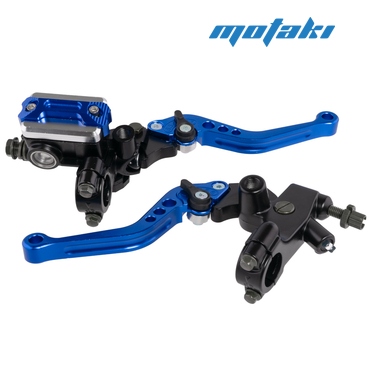 Рычаги сцепления и тормоза мото (машинка ГТЦ, регулировка 6L) AN-BLU