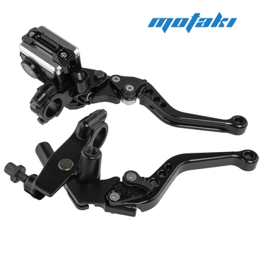 Рычаги сцепления и тормоза мото (машинка ГТЦ, регулировка 6L) AN-BLK