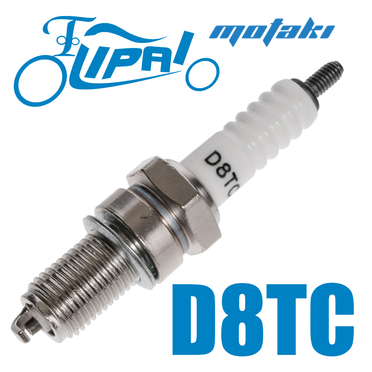 Свеча D8TC для мотоциклов CG-CB (M12*1.25*L19) Lipai