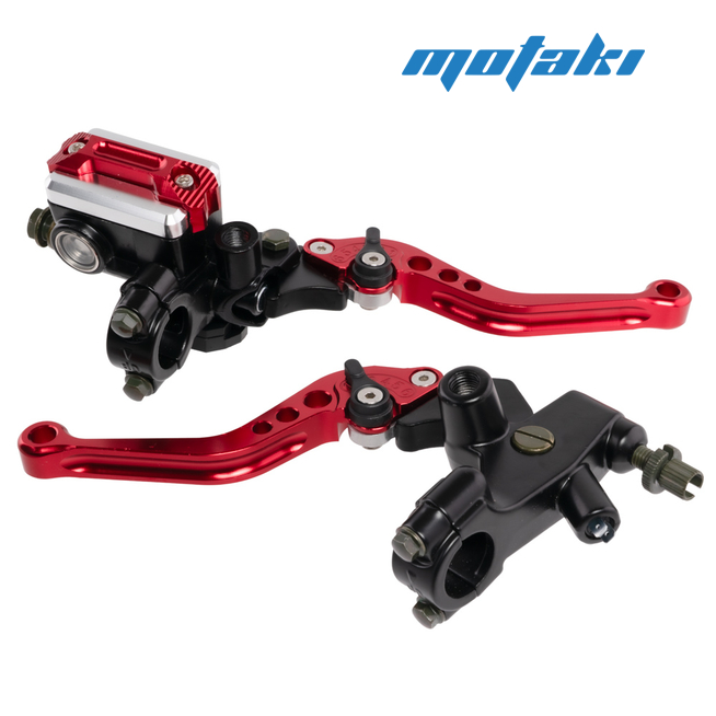 Рычаги сцепления и тормоза мото (машинка ГТЦ, регулировка 6L) AN-RED