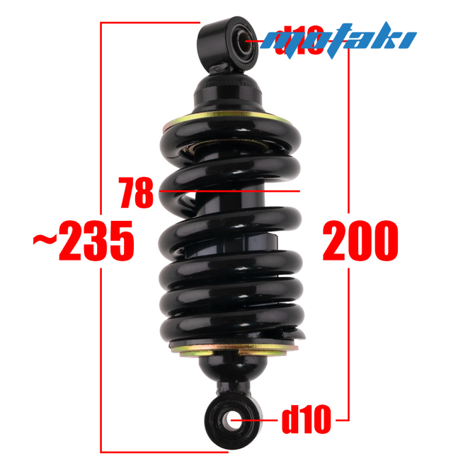 Амортизатор центральный мото (200*d10/b24 моно) AN-25438