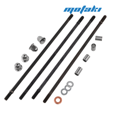 Шпильки цилиндра Альфа 50-72cc (4 шт. М6*1*188/194, шайбы, гайки, втулки)