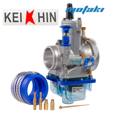 Карбюратор PWK 28 (Т28*Ф50, патрубок, жиклёры, ПРОЗРАЧНЫЙ) KEI*HIN